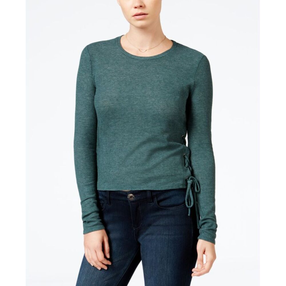 Chelsea Sky Thermal Lace Up Top